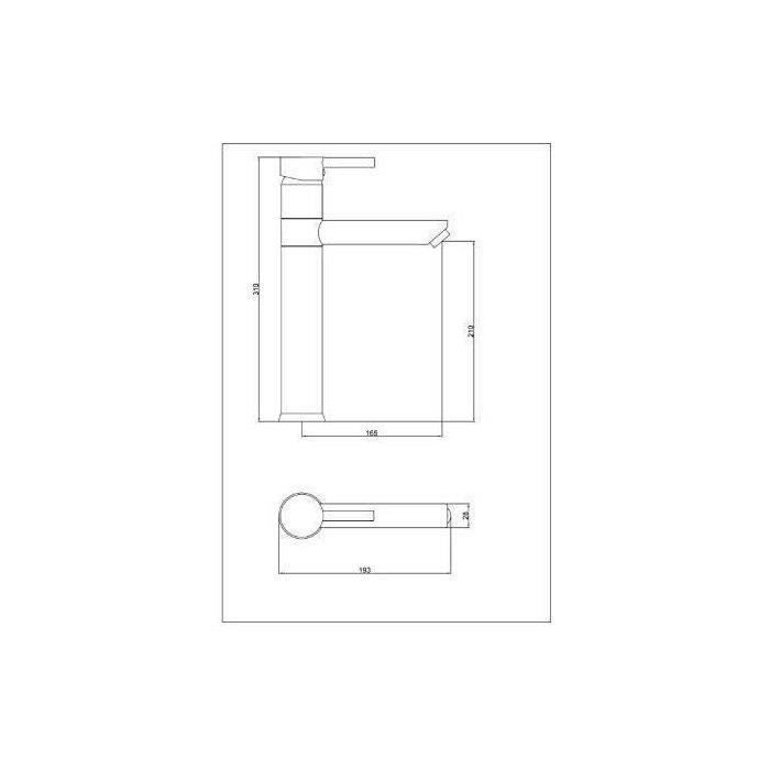 High washbasin mixer - ROUSSEAU - DOVER - Eco-stop - Chrome