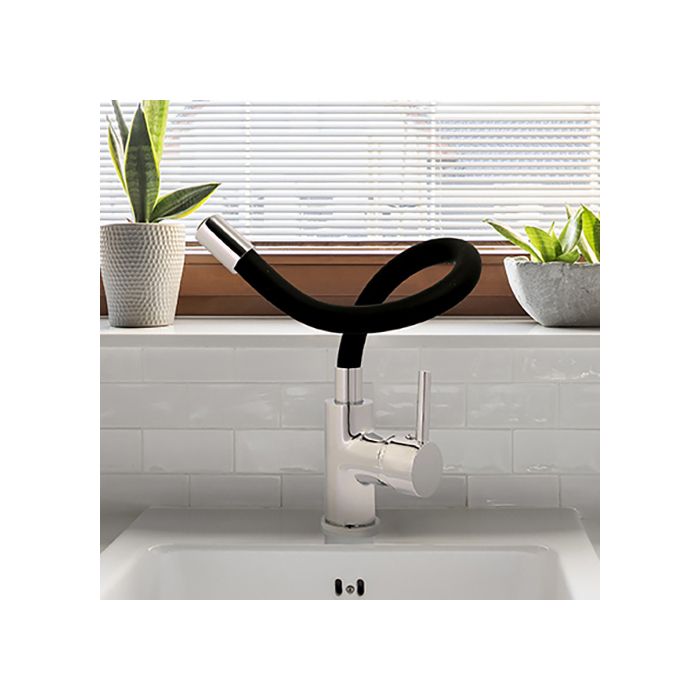 Rousseau Kitchen mixer Køben - Without shower - Shape - Gray and Black