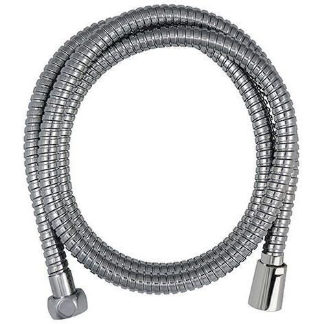 Shower hose - ROUSSEAU - Anti-twist metal nut - Safety crimps - Length 1.75m - Single-grip chrome-plated stainless steel