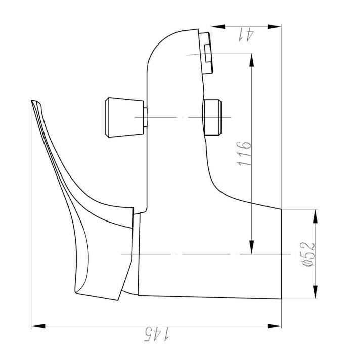 Rousseau Faucet Mechanical Mixer Bathtub and Shower Edinburgh - Monotrou