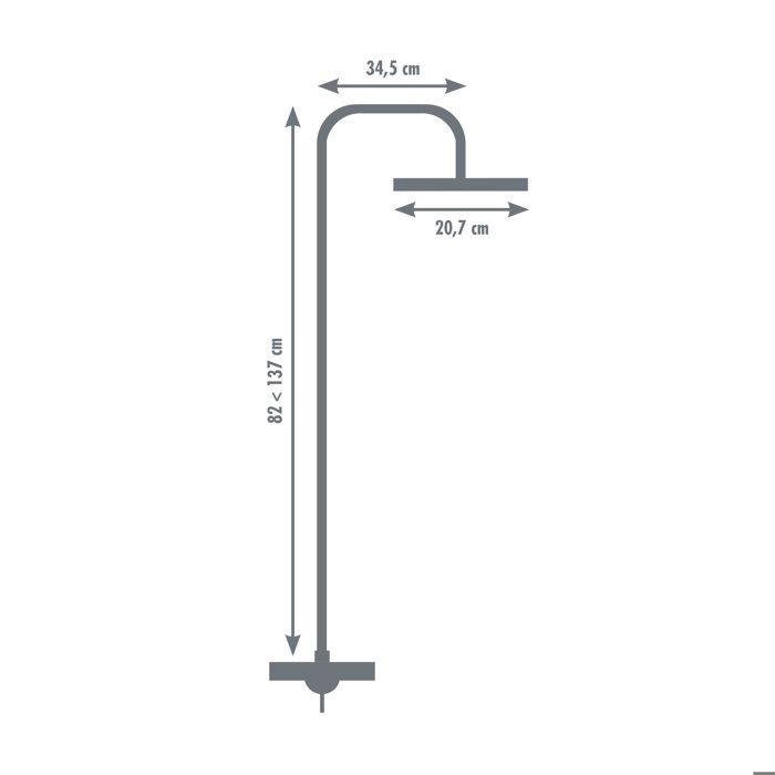 Rousseau Shower column with SHENENTI CHROME mechanical mixer faucet