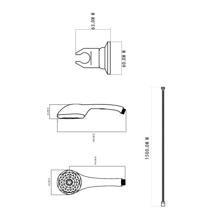 Rousseau flexible combination 5 jets Heko Chrome