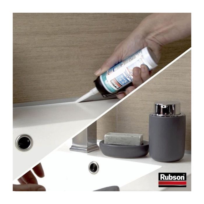 Sanitary sealant - RUBSON - 2716027 - Joint - Easy - Healthy bathroom - Sealant - Translucent - 200ml