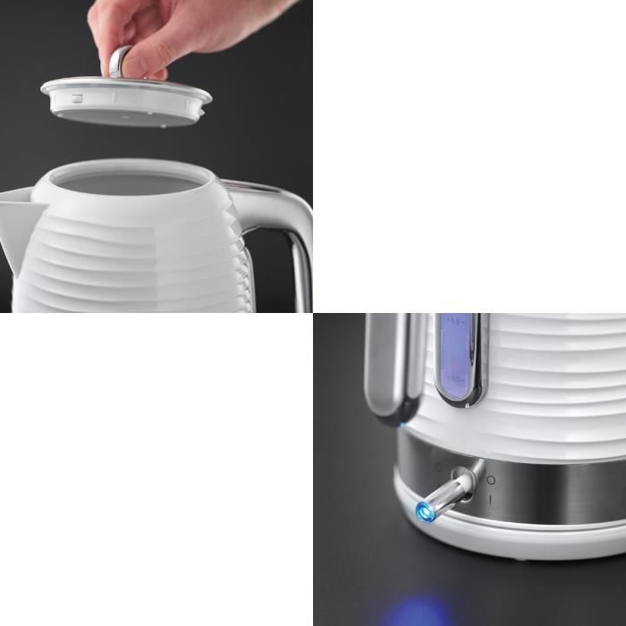 Russell Hobbs 24360-70 Inspire 1.7L Kettle, Quick Boil, Visible Water Level, Limestone Filter - White