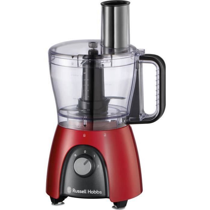 Food processor - RUSSEL HOBBS - Desire Red - 600 W - 2 speeds + pulse - Red