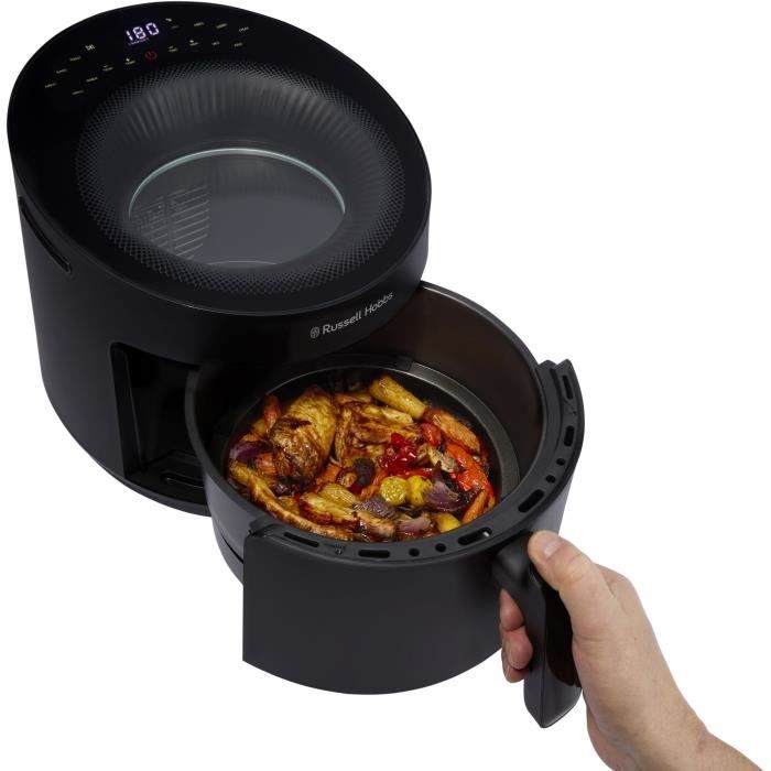 RUSSELL HOBBS SatisFry Air Panoramic 27420-56 Oil-Free Fryer - 5L Capacity - 10 Cooking Programs - 1500W - Black