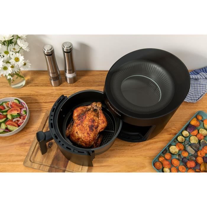 RUSSELL HOBBS SatisFry Air Panoramic 27420-56 Oil-Free Fryer - 5L Capacity - 10 Cooking Programs - 1500W - Black
