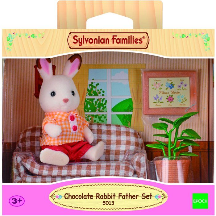 SYLVANIAN FAMILIES 5013 Papa Rabbit Chocolate and Living Room