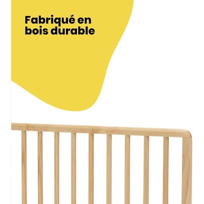 SAFETY 1ST, Natural wood bed rail, 110 cm compatible with beds larger than 160 cm, eco-responsible, 100% FSC wood