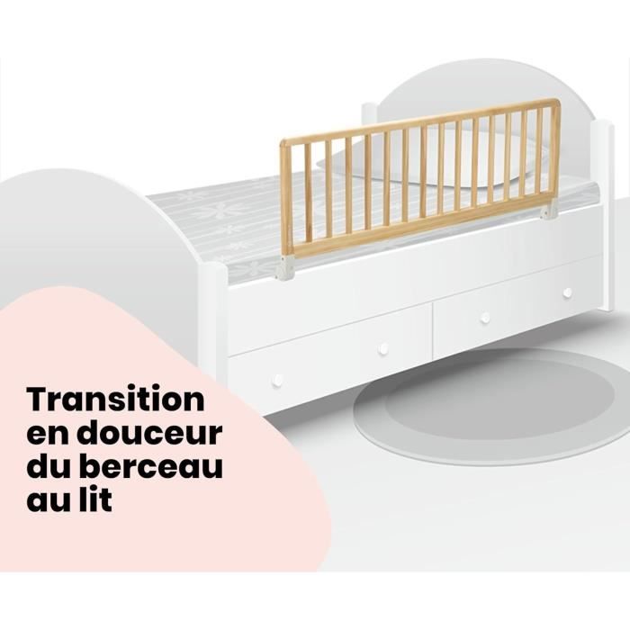 SAFETY 1ST, Natural wood bed rail, 110 cm compatible with beds larger than 160 cm, eco-responsible, 100% FSC wood
