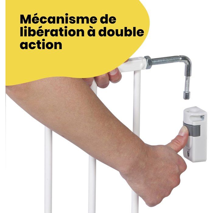 Barriere Safety First wall-fix extending metal blanche
