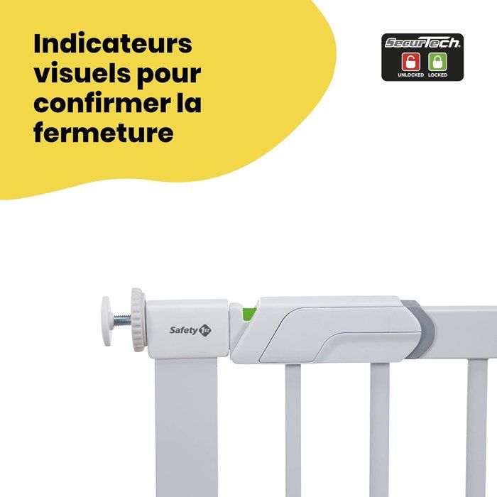 SAFETY 1ST Flat Step Barrier Metal Child Safety Barrier - White