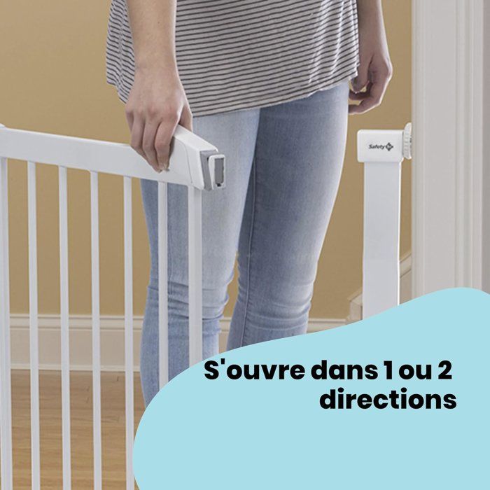 SAFETY 1ST Flat Step Barrier Metal Child Safety Barrier - White