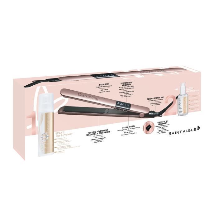 Straightener box - SAINT ALGUE Demeliss Gold Love - plate 25x120 mm - 2 treatments included