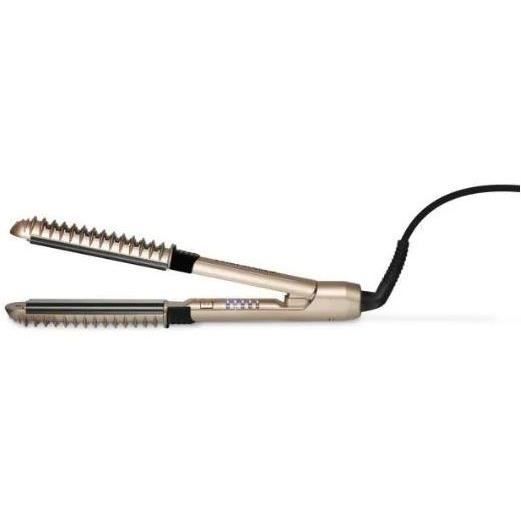 SAINT ALGUE Demeliss XCURLER 3965 - Professional Hair Straightener - Heat Back - Ceramic - 56 W - Gold