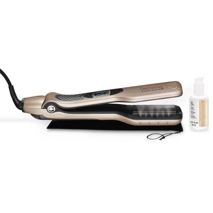 SAINT ALGUE 3992 - Demeliss Titanium box: Steam straightener + Elixir Ritual shine treatment 50ml - 150 ° C to 230 ° C - Auto stop