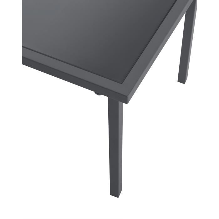 Garden furniture - Steel structure - 4 people - Grey