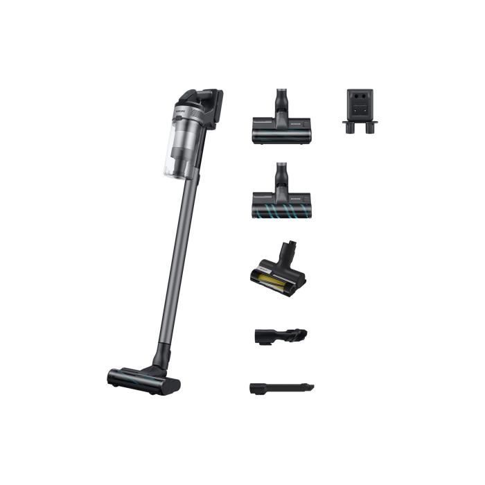 SAMSUNG Jet 75E Complete VS20B75CR5 - Cordless Stick Vacuum Cleaner - 200 AW Power - 60 min Battery Life - Wall Station - 3 Brushes