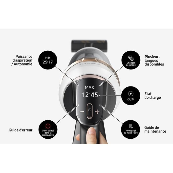 SAMSUNG Jet 85 Complete VS20C85G4TB - Cordless Stick Vacuum Cleaner - 210 AW Power - 60 min Battery Life - 3 Brushes