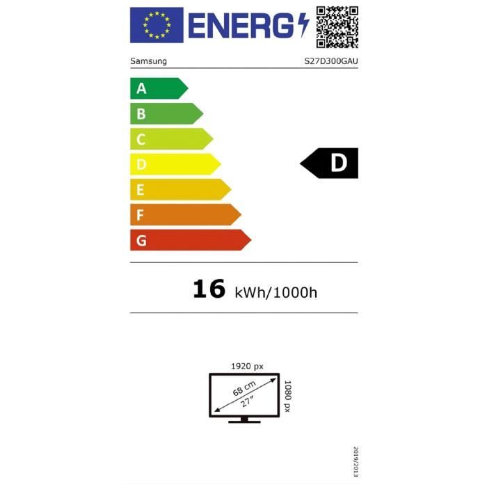- Samsung - Samsung S27D300GAU - S30GD Series - LED screen - 27 - 1920 x 1080 Full HD (1080p) 100 Hz - IPS - 250 cd/m² - 1000:1