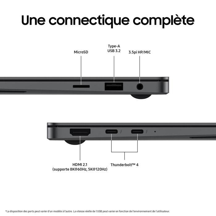 PC portable - SAMSUNG - Galaxy Book 5 Pro - 14'' - Intel Core Ultra 7 - 16 Go RAM - 1To SSD - AZERTY