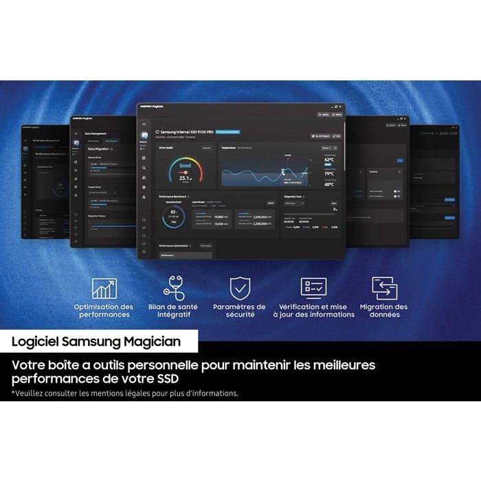 Samsung 990 PRO - SSD hard drive - 2 TB - PCIEGEN4.0 X4 - NVME2.0 - M.2 2280