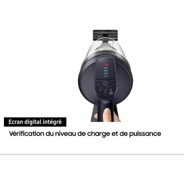 SAMSUNG Jet 75E Turbo - Stick Vacuum Cleaner - 200 AW - 60min - 0.8 L - Grey / Blue