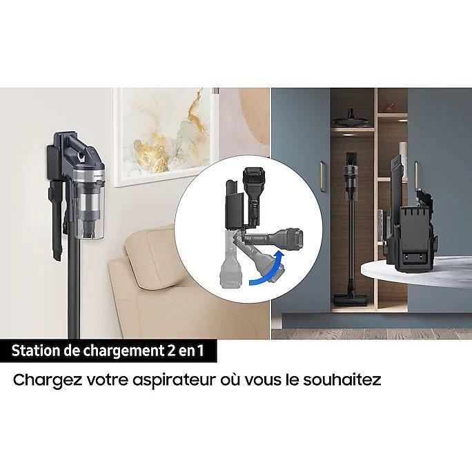 SAMSUNG Jet 75E Turbo - Stick Vacuum Cleaner - 200 AW - 60min - 0.8 L - Grey / Blue
