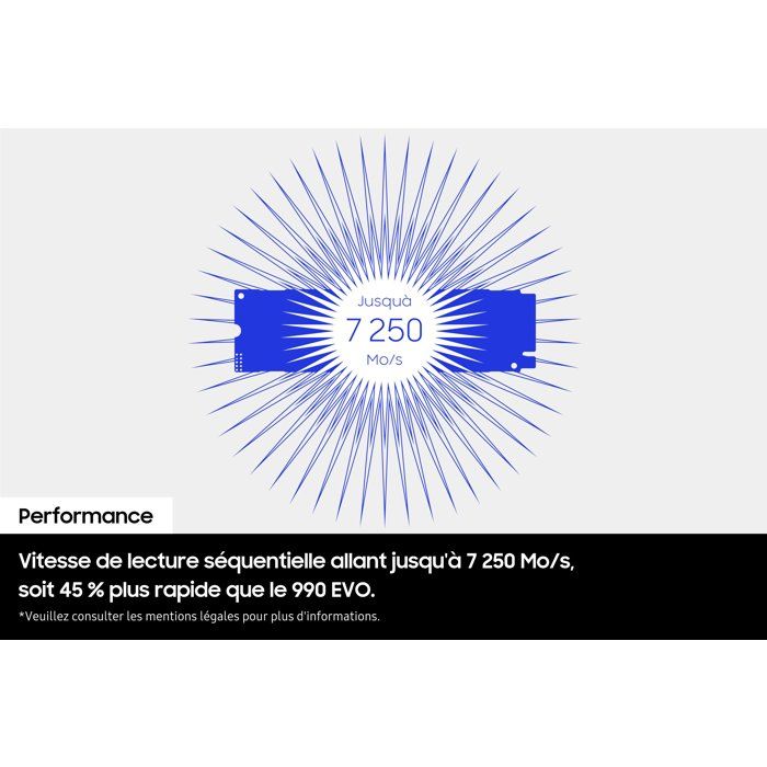 Internal SSD - SAMSUNG - 990 EVO Plus 1TB - NVMe M.2 PCIe 4.0x4 - Read speed up to 7,150 MB/s