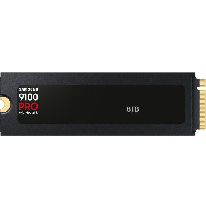 SAMSUNG - 9100 PRO with heat sink - Internal SSD - 8 TB - NVMe M.2 PCIe 5.0x4 - Read speed up to 14,800 MB/s