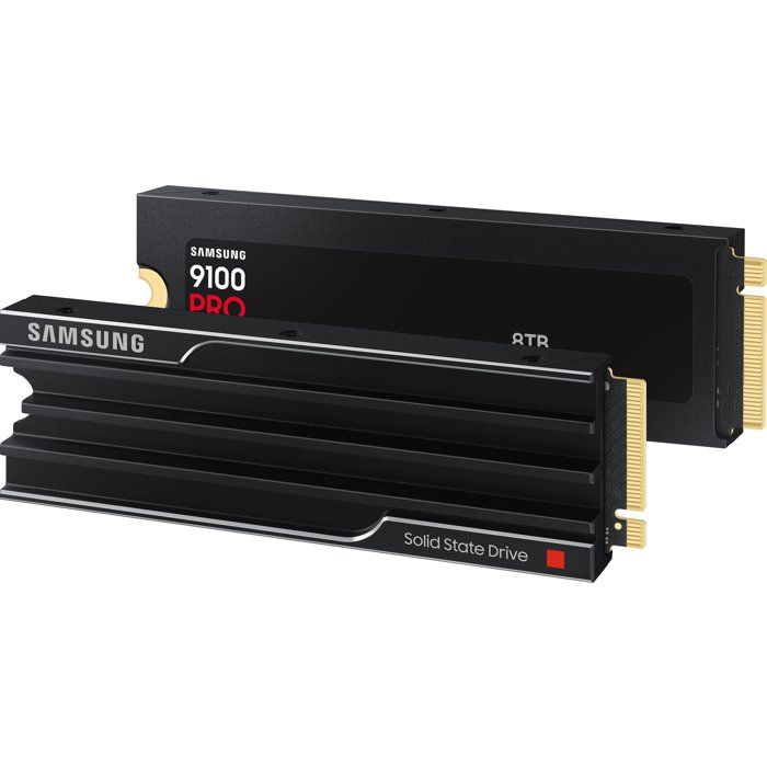 SAMSUNG - 9100 PRO with heat sink - Internal SSD - 8 TB - NVMe M.2 PCIe 5.0x4 - Read speed up to 14,800 MB/s
