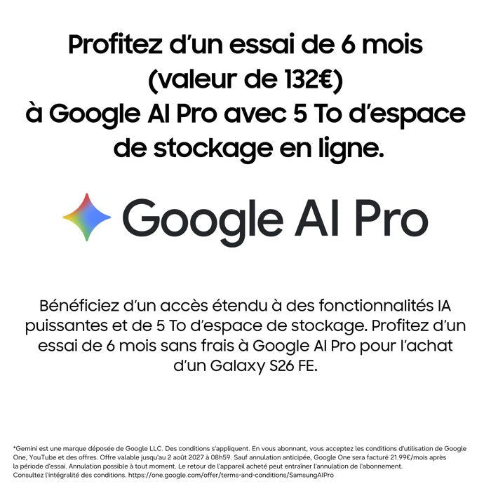 SAMSUNG S26 FE 512 Go White