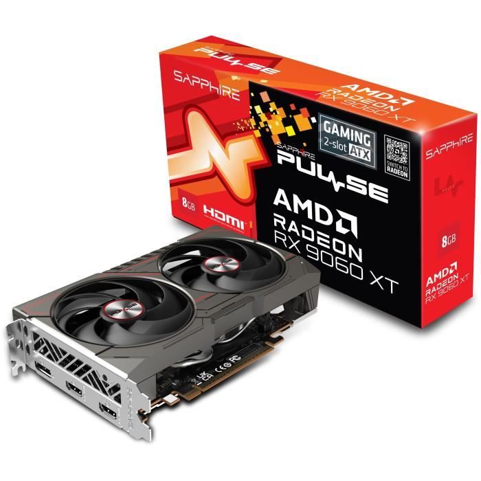 SAPPHIRE - Graphics Card - AMD RADEON® RX 9060 XT - PULSE RX 9060 XT - 8GB