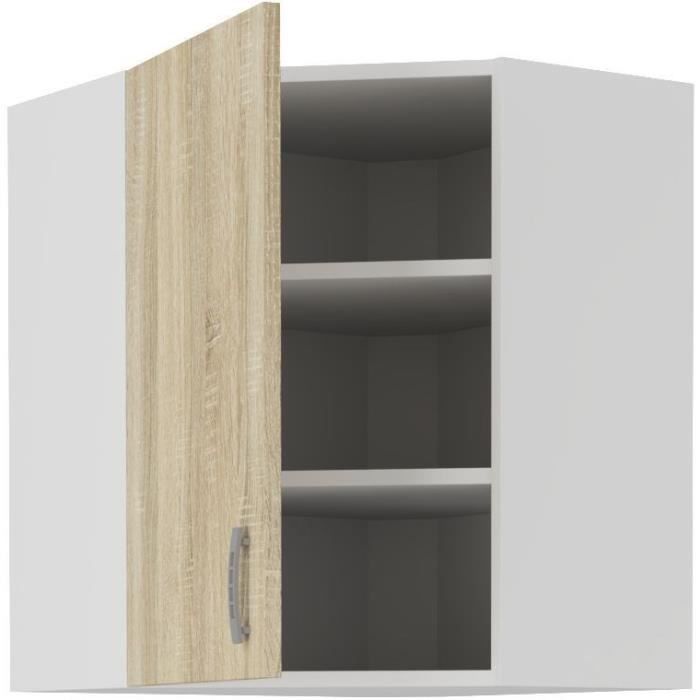 SARA corner tall unit - Sonoma oak decor - L59xD59xH71.5 cm - Made in Poland