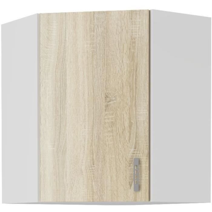 SARA corner tall unit - Sonoma oak decor - L59xD59xH71.5 cm - Made in Poland