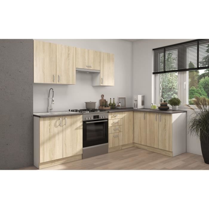 SARA corner tall unit - Sonoma oak decor - L59xD59xH71.5 cm - Made in Poland