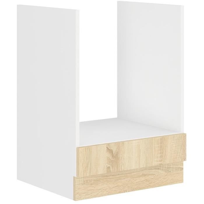 SARA low oven cabinet - Sonoma oak decor - L60 x D48 x H 82 cm