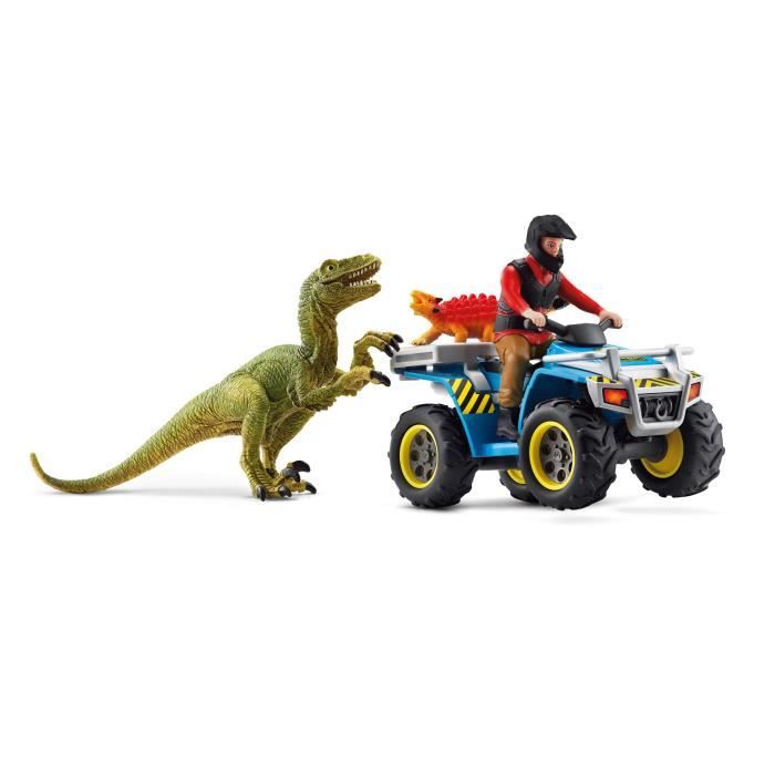 Schleich - Flight on Quad against Velociraptor - 41466
