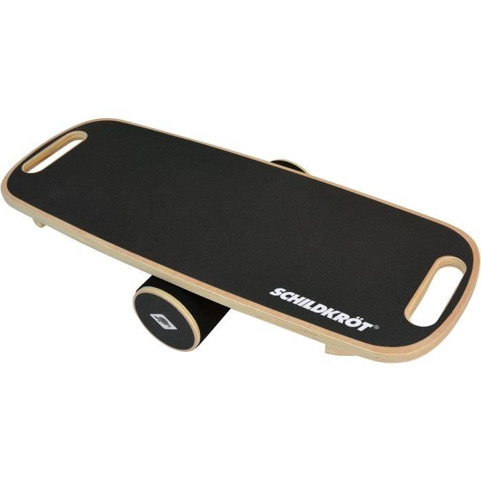Balance board - Fitness - SCHILDKRÖT - Non-slip - Diameter 11 cm - 73.5 x 28 cm - WOODEN BALANCE BOARD