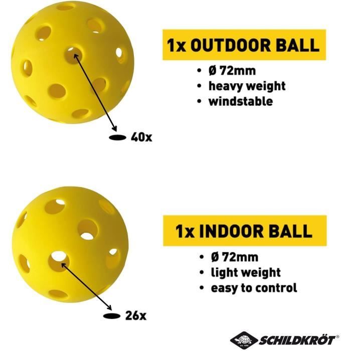 Pickleball Set - SCHILDKRÖT - Racket set - 2 rackets + 2 balls