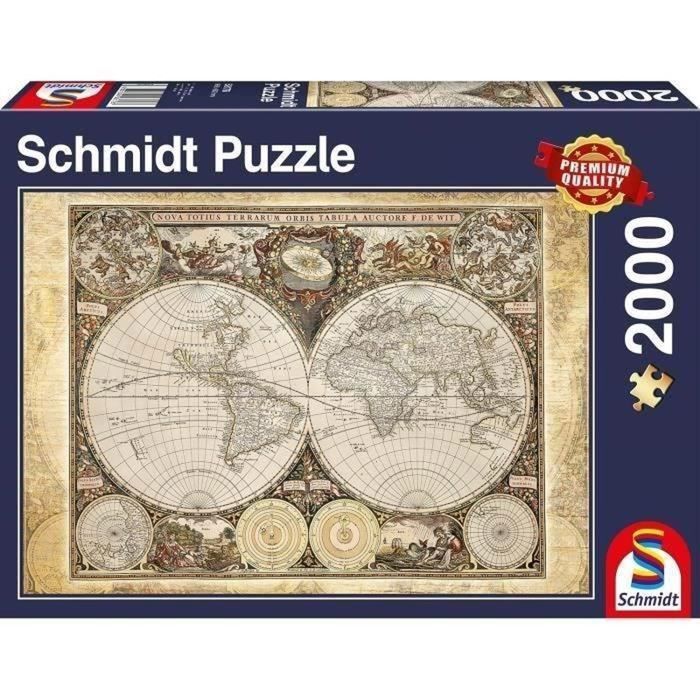 SCHMIDT SPIELE Historical World Map Adult Puzzle - 2000 Pieces