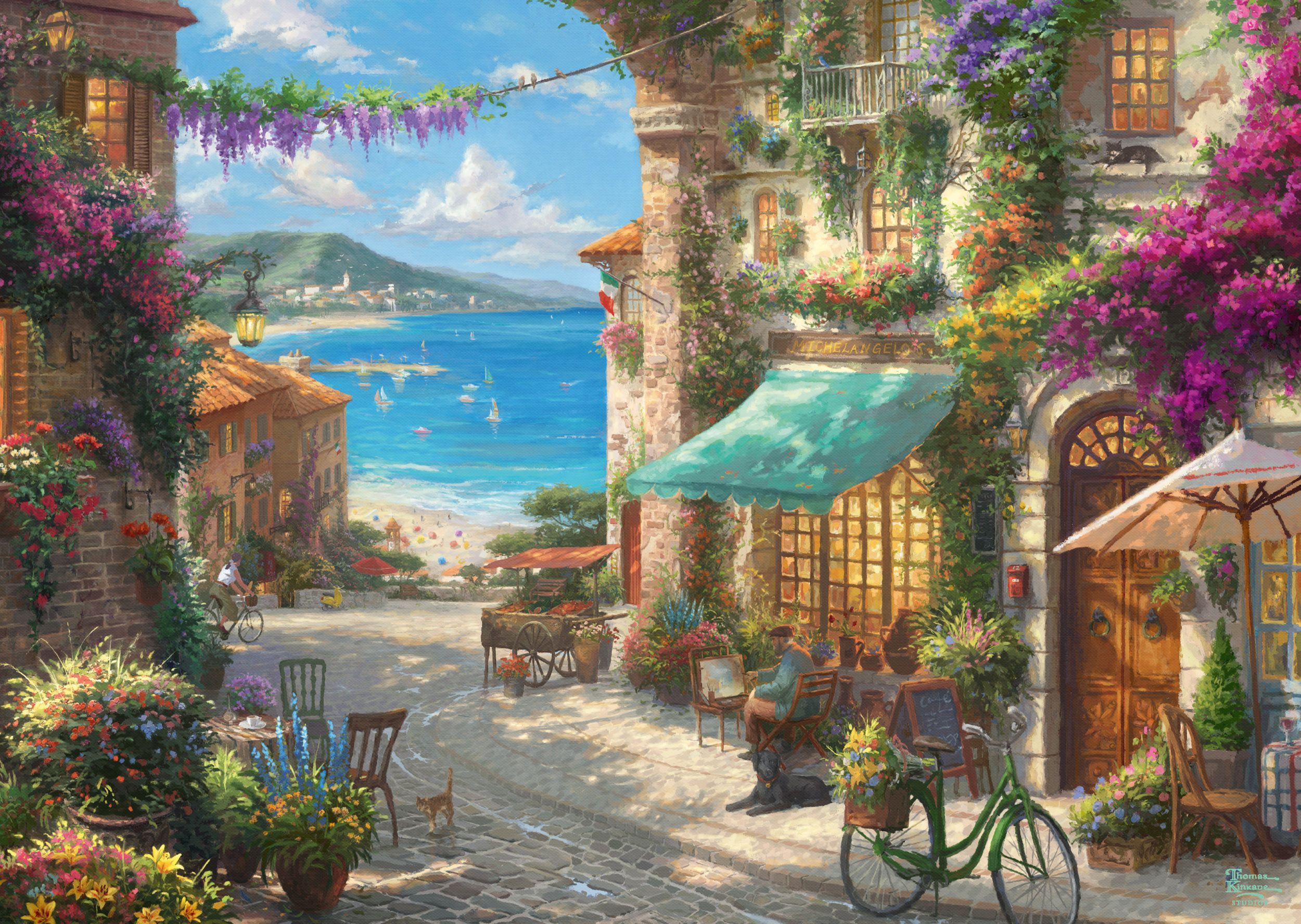 Puzzle Caf on the Italian Riviera, 1000 pcs