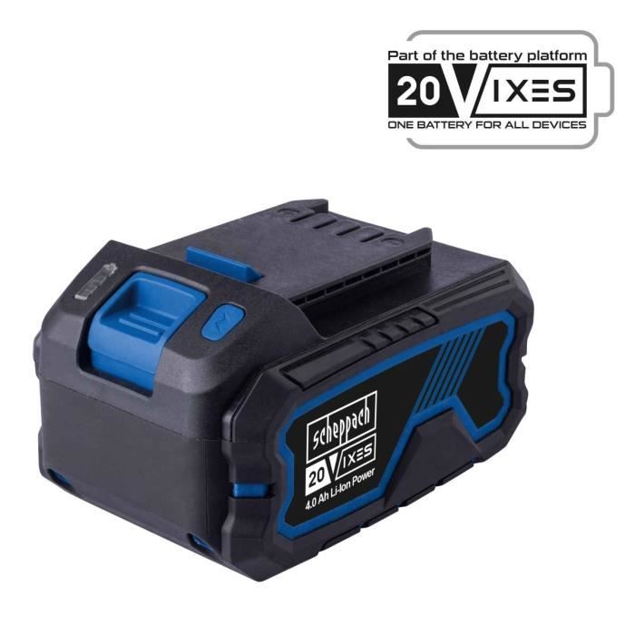 Li-ion battery - SCHEPPACH - 20V / 4Ah - 20V IXES - SBP4.0 - Universal battery for all Scheppach devices 20V IXES range