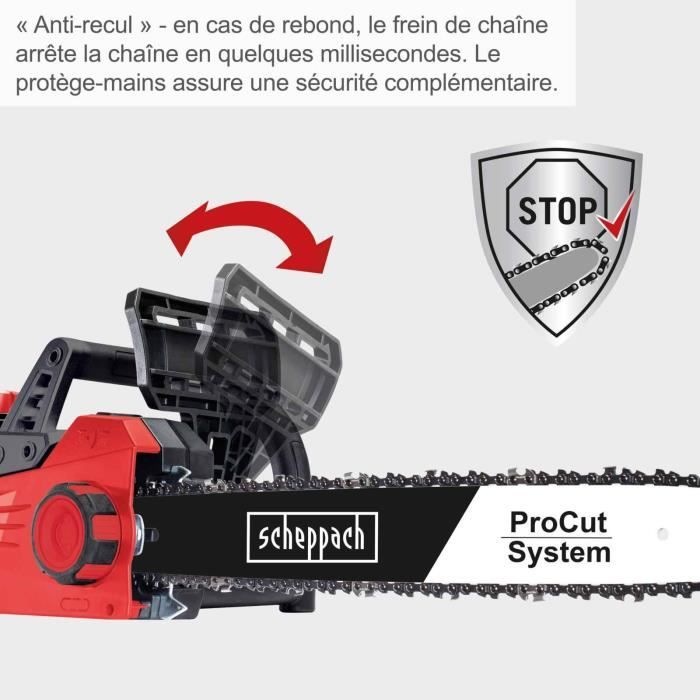 SCHEPPACH Electric chainsaw CSE2600 - 45.5 cm - 2400 W - Black and red