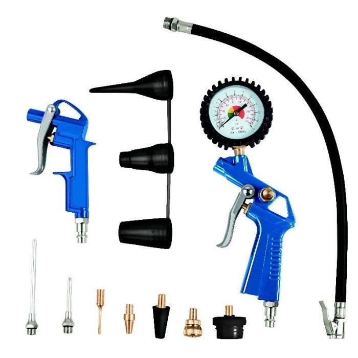 Horizontal air compressor Scheppach HC30o - 24L - 110 W - 8 bars (Delivered with a set of 13 accessories)