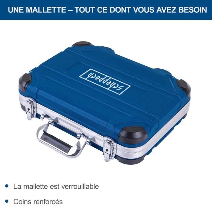 Tool case of 135 pieces - SCHAPPACH - TB170 - Chrome vanadium steel tools - Lockable case