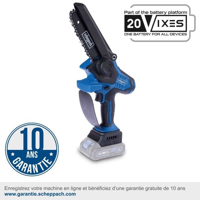 6 cordless chainsaw - SCHEPPACH - BC-PS150-X - Cutting length 150 mm - Speed 6.8 m/s - 20V IXES