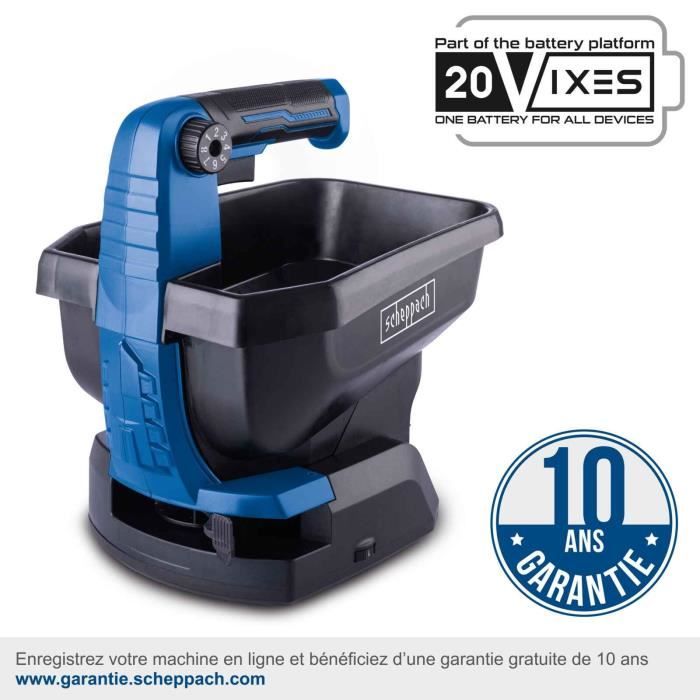 SCHEPPACH C-GSP800-X cordless spreader - 20V IXES - Surface capacity 800 m2 - 3.5 liter bin - without battery or charger