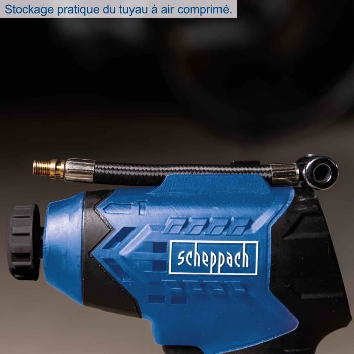 Portable compressor - SCHEPPACH - 20V IXES - LED display - 7 bars - 6 access included - without battery or charger - C-AC20-X