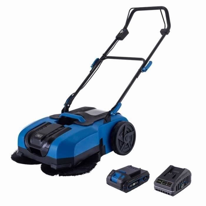 C-S610-X Cordless Sweeper Kit - Working width: 610 mm   20 L collection bin - SCHEPPACH 20V IXES 2Ah battery + 2.4A charger